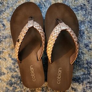 Cobian Rose Gold Flip Flops